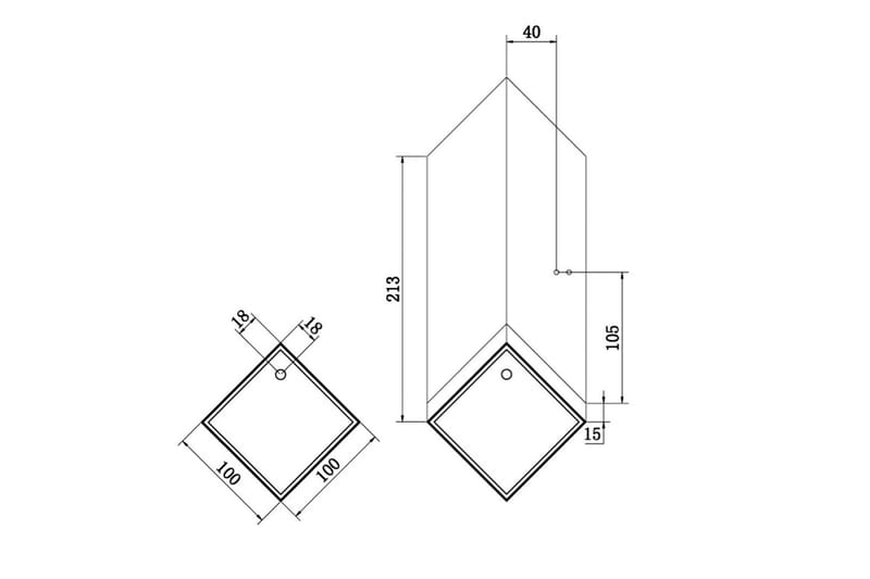 Brusekabine Bathlife Rymd Lige - Sort - Hus & renovering - Køkken & bad - Badeværelse - Bruser