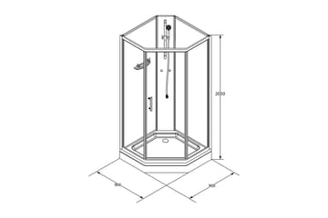 Duschkabin Bathlife Vit - Hus & renovering - Køkken & bad - Badeværelse - Bruser - Brusekabiner