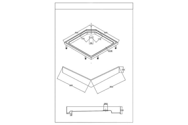 Duschkabin Bathlife Vit - Hus & renovering - Køkken & bad - Badeværelse - Bruser - Brusekabiner