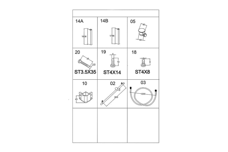 Duschkabin Bathlife Vit - Hus & renovering - Køkken & bad - Badeværelse - Bruser - Brusekabiner