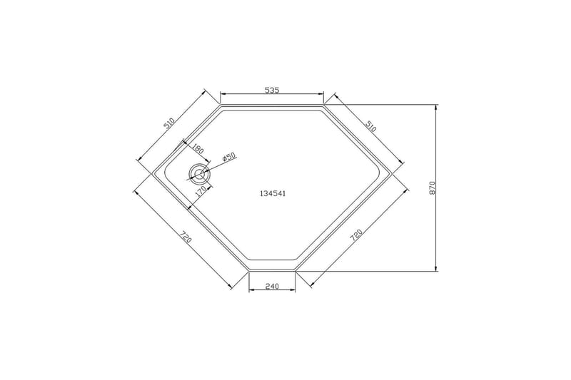 Ideal Brusekabine 90x90 cm Elegant - Hvid - Hus & renovering - Køkken & bad - Badeværelse - Bruser