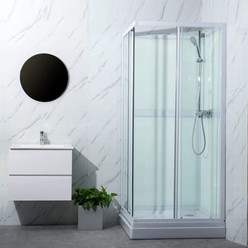 Ideal Brusekabine 90x90 cm Lige - Hus & renovering - Køkken & bad - Badeværelse - Bruser - Brusekabiner