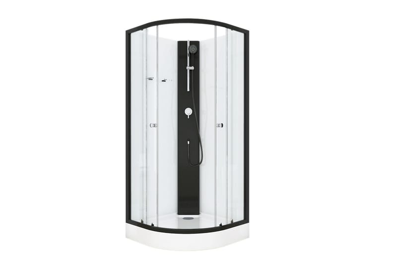 Knutby Brusekabine 210 cm - Hvid/Sort - Hus & renovering - Køkken & bad - Badeværelse - Bruser