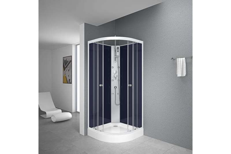 Röne BrusEgabine 84x84 cm, Turkis/Sølv