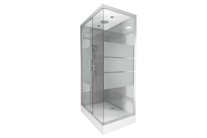 Rya Brusekabine 110x80 cm - Sølv - Hus & renovering - Køkken & bad - Badeværelse - Bruser