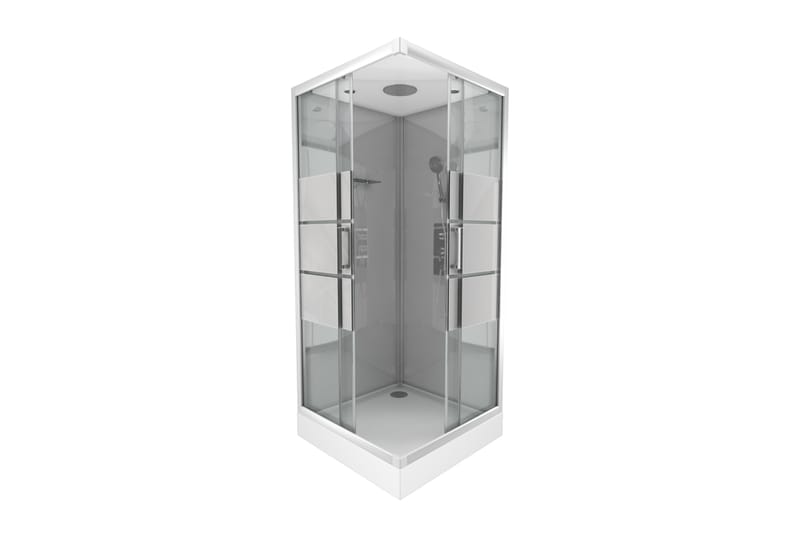 Rya Brusekabine 90x90 cm - Sølv - Hus & renovering - Køkken & bad - Badeværelse - Bruser