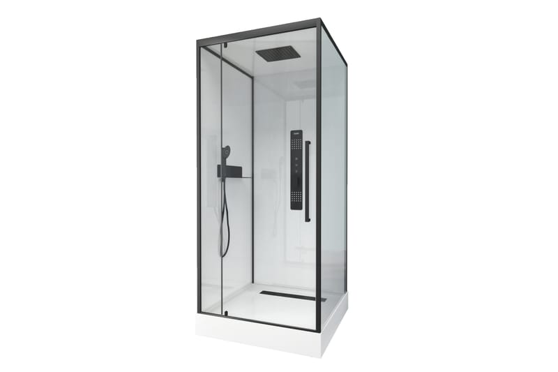 Tolvsbörd Brusekabine 90x90 cm - Sorthvid - Hus & renovering - Køkken & bad - Badeværelse - Bruser