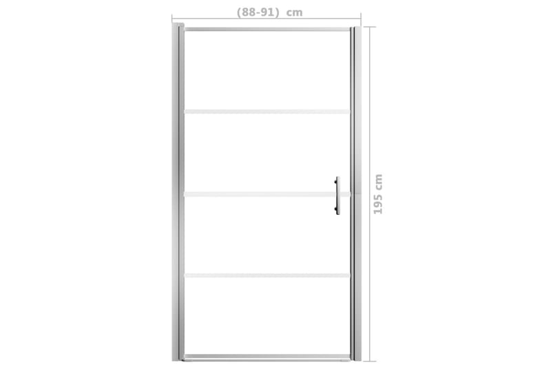 Brusedør 91x195 cm Hærdet Glas - Hus & renovering - Køkken & bad - Badeværelse - Bruser