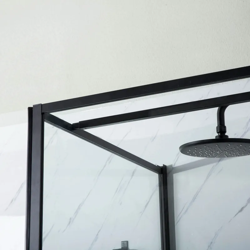 Brusevæg Bathlife Profil Lige 80 Væg Sort - Bathlife - Hus & renovering - Køkken & bad - Badeværelse - Bruser - Brusevægge