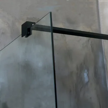 Alsidig Brusevæg Lige Væg Sort Klart Glas 100x190 cm - Transparent - Hus & renovering - Køkken & bad - Badeværelse - Bruser - Brusevægge