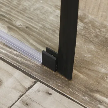 Alsidig Brusevæg Lige Væg Sort Klart Glas 100x190 cm - Transparent - Hus & renovering - Køkken & bad - Badeværelse - Bruser - Brusevægge