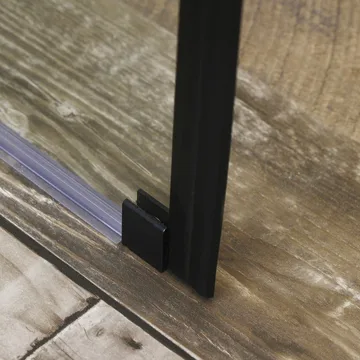 Alsidig Brusevæg Lige Væg Sort Klart Glas 100x190 cm - Transparent - Hus & renovering - Køkken & bad - Badeværelse - Bruser - Brusevægge