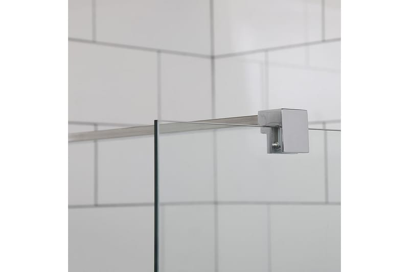 Bathlife Mångsidig Brusehjørne Lige Væg/Lige Dør 70x70 cm - Sølv - Brusevægge