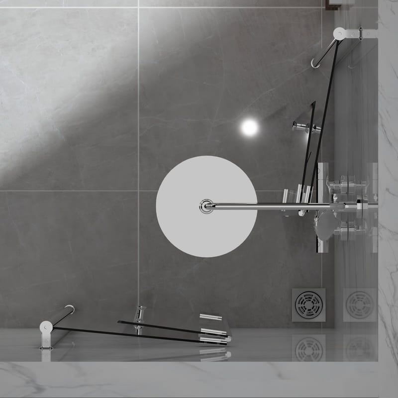Bathlife Vikbar Brusehjørne 900 mm - Hus & renovering - Køkken & bad - Badeværelse - Bruser - Brusevægge