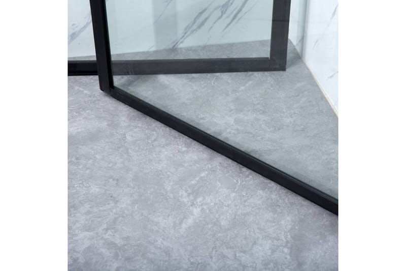 Bathlife Profil Brusehjørne Lige Dør 80 cm+Lige Dør 80 cm - Sort - Hus & renovering - Køkken & bad - Badeværelse - Bruser