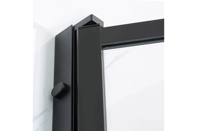 Bathlife Profil Brusehjørne Lige Dør 80 cm+Lige Dør 80 cm - Sort - Hus & renovering - Køkken & bad - Badeværelse - Bruser
