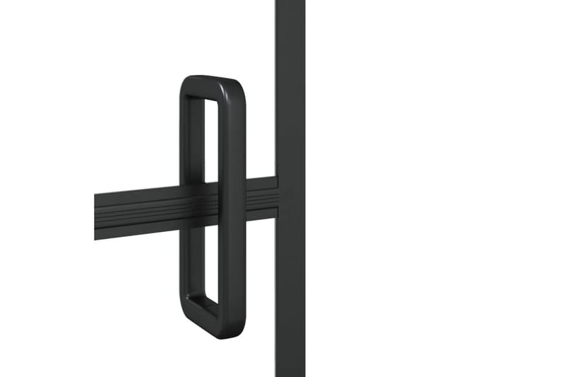 bruseafskærmning 116x140 cm sikkerhedsglas sort - Brusevægge