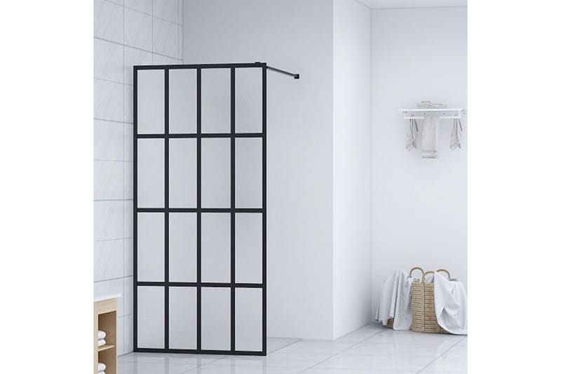 bruseafskærmning 118 x 190 cm hærdet glas - Hvid - Hus & renovering - Køkken & bad - Badeværelse - Bruser