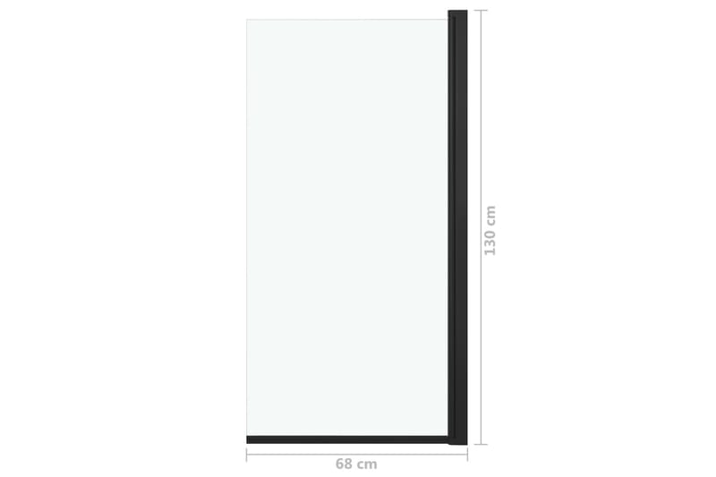 Brusekabine 68x130 cm Esg Sort - Hus & renovering - Køkken & bad - Badeværelse - Bruser