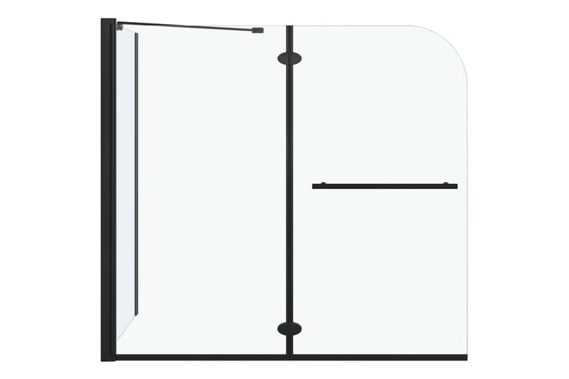 Brusekabine Med Foldedør Esg 120x68x130 cm Sort - Hus & renovering - Køkken & bad - Badeværelse - Bruser