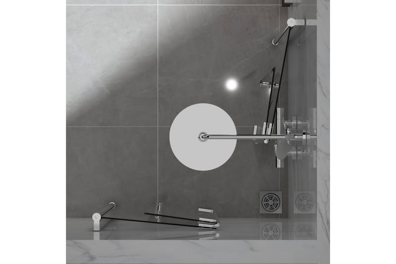 Duschhörn Bathlife Aluminum - Hus & renovering - Køkken & bad - Badeværelse - Bruser - Brusevægge