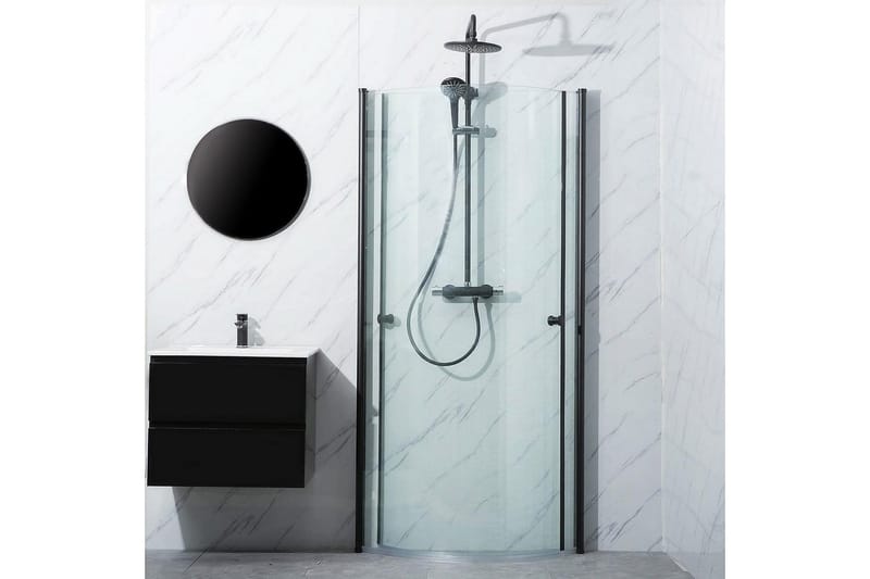 Duschhörn Bathlife Svart - Hus & renovering - Køkken & bad - Badeværelse - Bruser - Brusevægge