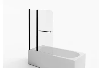 Dusserud Brusevæg 140 cm - Sort - Hus & renovering - Køkken & bad - Badeværelse - Bruser - Brusevægge