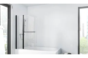 Dusserud Brusevæg 140 cm - Sort - Hus & renovering - Køkken & bad - Badeværelse - Bruser - Brusevægge