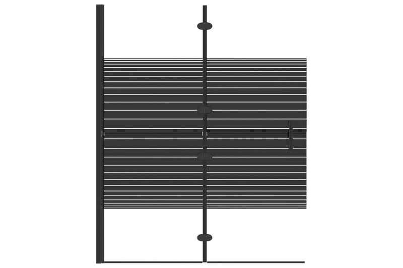 foldbar bruseafskærmning 100x140 cm sikkerhedsglas sort - Brusevægge