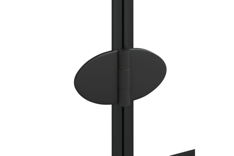 foldbar bruseafskærmning 120x140 cm sikkerhedsglas sort - Brusevægge