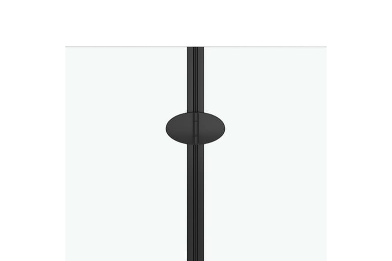 Foldbar Brusekabine 3 Paneler Esg 130x138 cm Sort - Hus & renovering - Køkken & bad - Badeværelse - Bruser