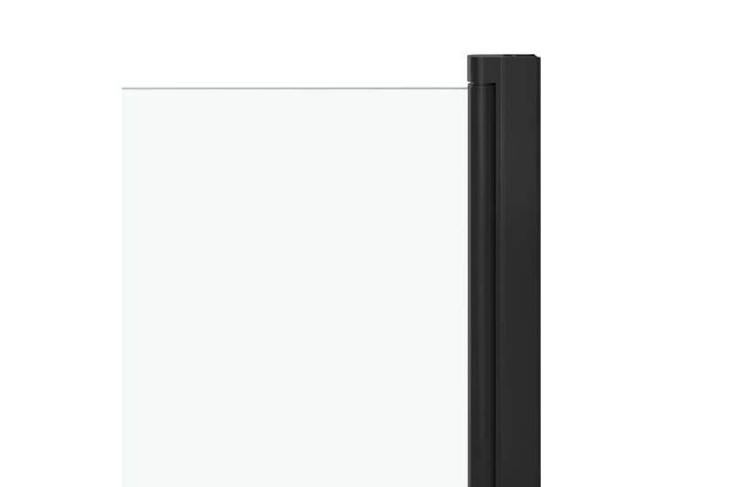 Foldbar Brusekabine 3 Paneler Esg 130x138 cm Sort - Hus & renovering - Køkken & bad - Badeværelse - Bruser