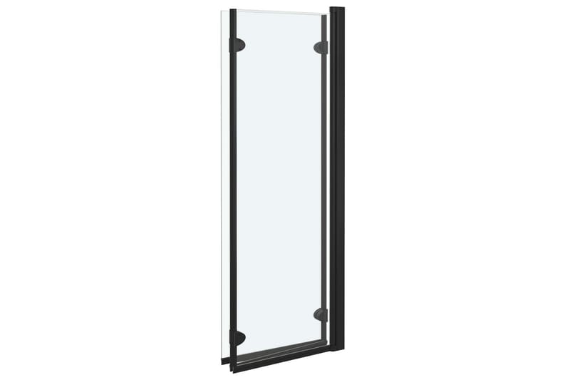 Foldbar Brusekabine 3 Paneler Esg 130x138 cm Sort - Brusevægge