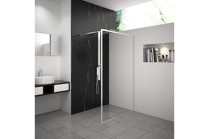Gullebo Brusevæg 70x200 cm - Hvid - Hus & renovering - Køkken & bad - Badeværelse - Bruser