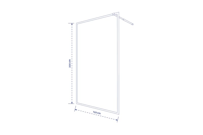 Gullebo Brusevæg 70x200 cm - Hvid - Hus & renovering - Køkken & bad - Badeværelse - Bruser