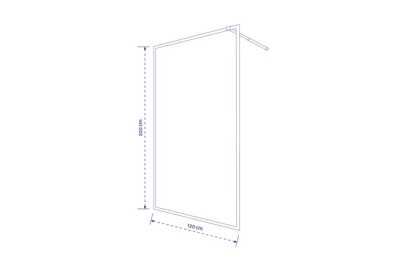 Gullebo Brusevæg 70x200 cm - Hvid - Brusevægge