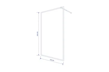 Gullebo Brusevæg 70x200 cm - Hvid - Hus & renovering - Køkken & bad - Badeværelse - Bruser - Brusevægge
