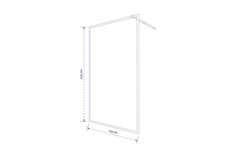 Gullebo Brusevæg 70x200 cm - Hvid - Hus & renovering - Køkken & bad - Badeværelse - Bruser - Brusevægge