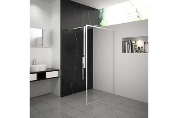 Gullebo Brusevæg 70x200 cm - Hvid - Hus & renovering - Køkken & bad - Badeværelse - Bruser - Brusevægge