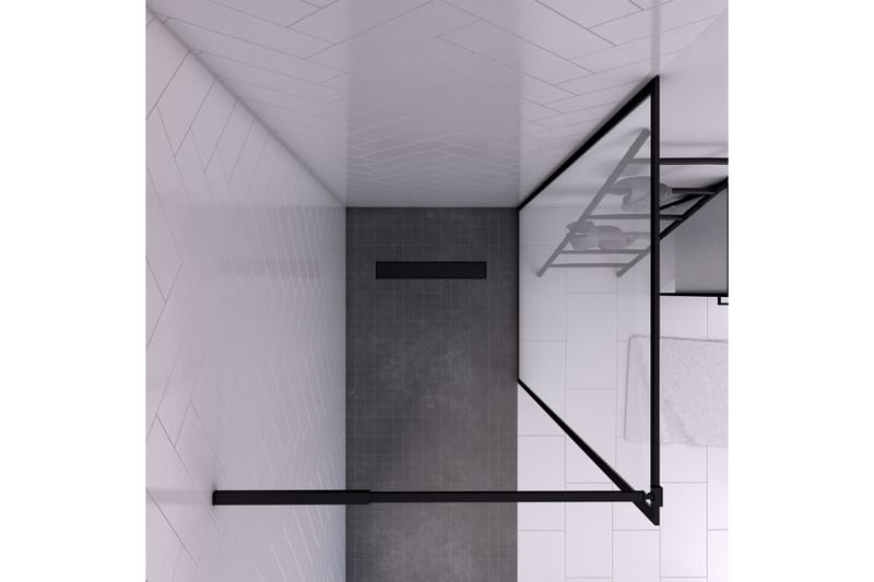 Gullebo Brusevæg 70x200 cm - Sort - Hus & renovering - Køkken & bad - Badeværelse - Bruser
