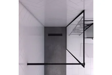 Gullebo Brusevæg 70x200 cm - Sort - Hus & renovering - Køkken & bad - Badeværelse - Bruser - Brusevægge