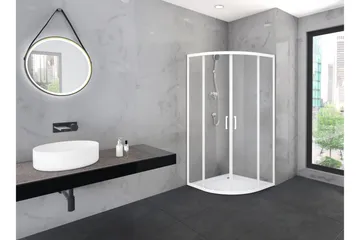 Gullebo Brusevæg 90x200 cm - Hvid - Hus & renovering - Køkken & bad - Badeværelse - Bruser - Brusevægge