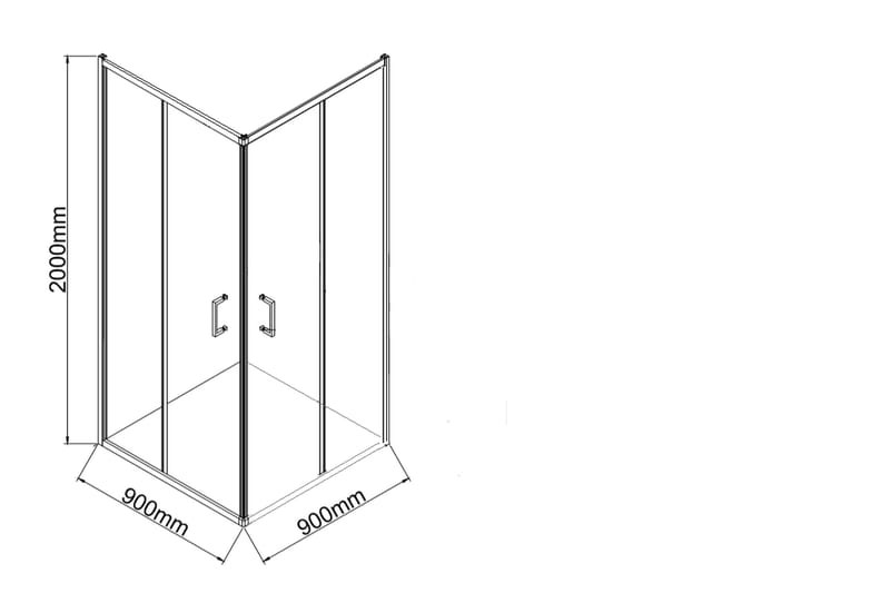 Gullebo Brusevæg 90x200 cm - Hvid - Hus & renovering - Køkken & bad - Badeværelse - Bruser