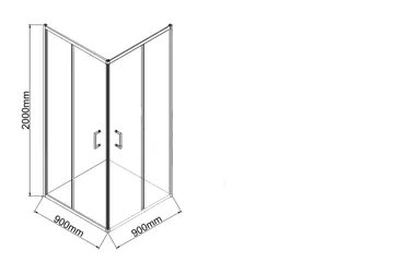 Gullebo Brusevæg 90x200 cm - Hvid - Hus & renovering - Køkken & bad - Badeværelse - Bruser - Brusevægge
