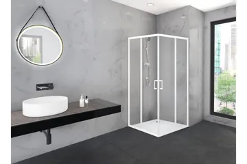 Gullebo Brusevæg 90x200 cm - Hvid - Hus & renovering - Køkken & bad - Badeværelse - Bruser - Brusevægge