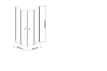 Gullebo Brusevæg 90x200 cm - Hvid - Hus & renovering - Køkken & bad - Badeværelse - Bruser - Brusevægge