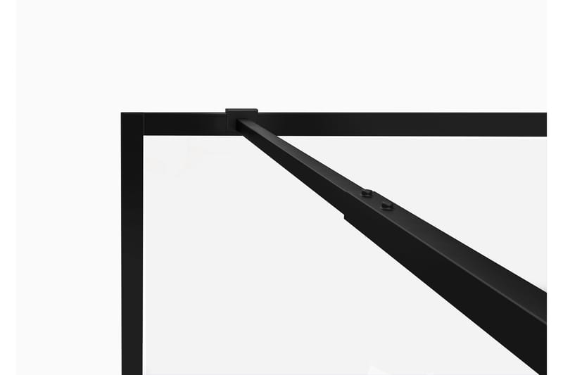Gullebo Glasvæg 200 cm - Sort - Hus & renovering - Køkken & bad - Badeværelse - Bruser - Brusevægge