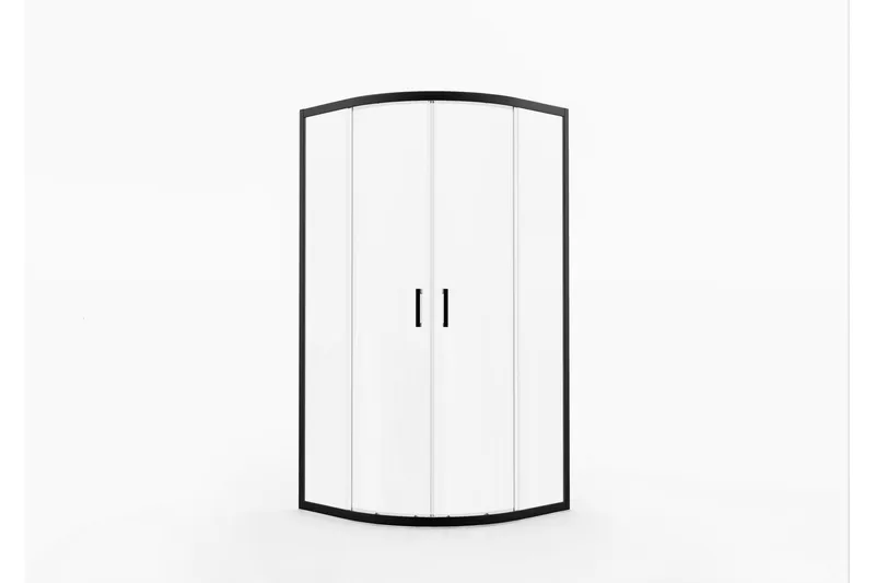 Gullebo Glasvæg 200 cm - Sort - Hus & renovering - Køkken & bad - Badeværelse - Bruser - Brusevægge