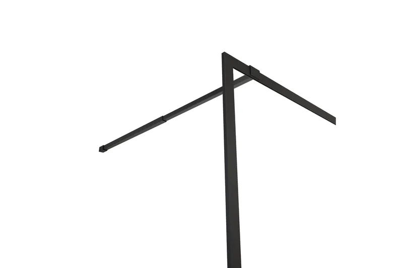 Gullebo Glasvæg 200 cm - Sort - Hus & renovering - Køkken & bad - Badeværelse - Bruser - Brusevægge