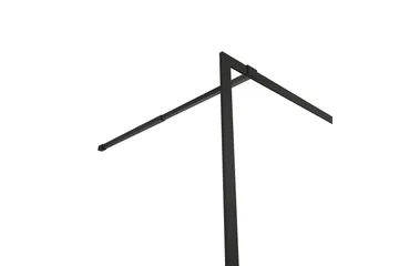 Gullebo Glasvæg 200 cm - Sort - Hus & renovering - Køkken & bad - Badeværelse - Bruser - Brusevægge